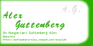 alex guttenberg business card